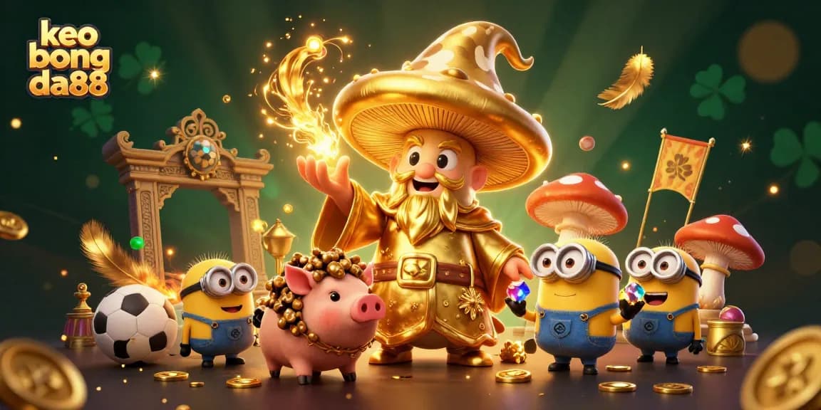 Experience thrilling sports betting action with keo bong da88 in a dynamic 3D scene of magical elements.