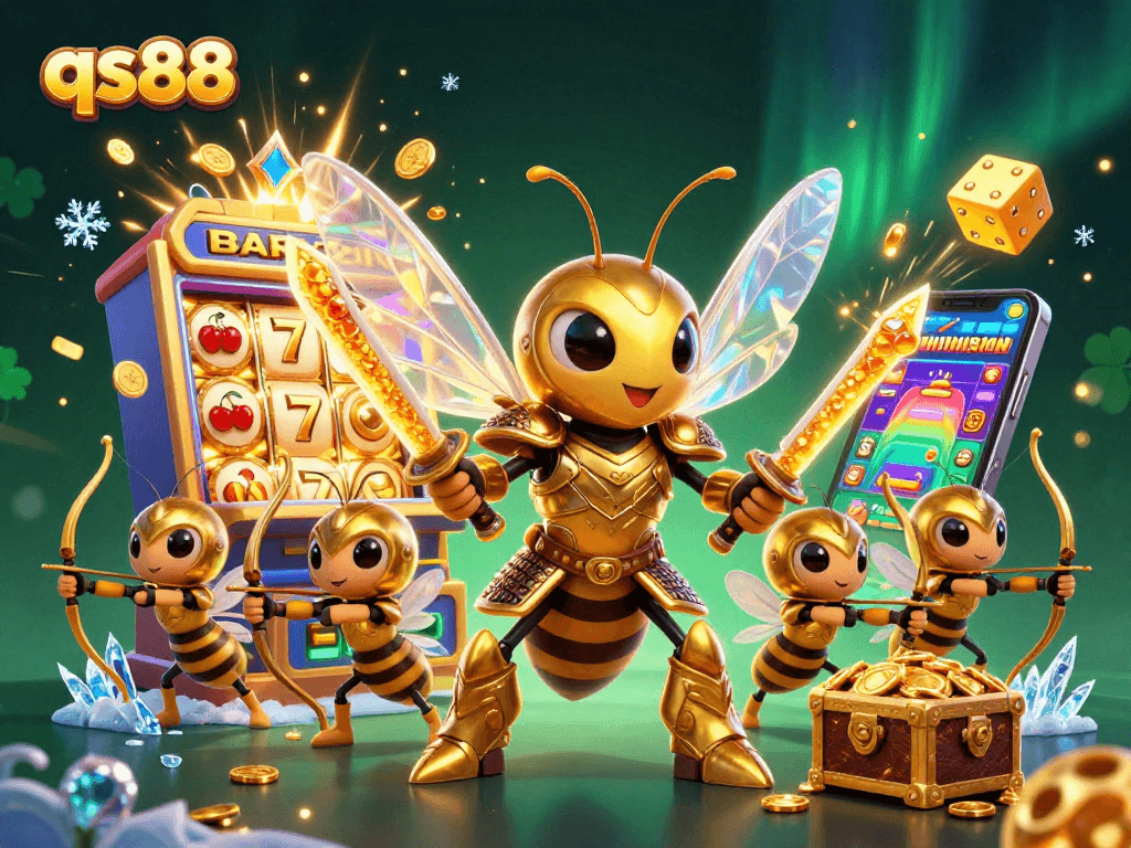 Spin and win with qs88 as the golden hornet leads a thrilling casino adventure.