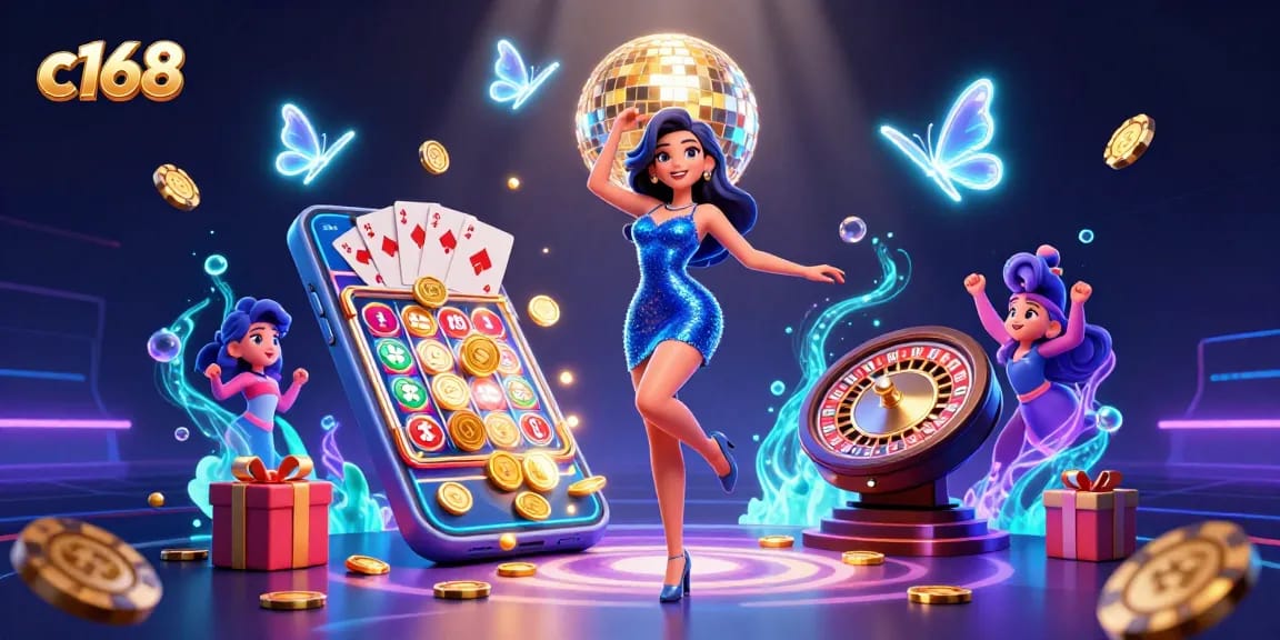Experience thrilling gameplay at c168 with vibrant visuals and dynamic casino elements.
