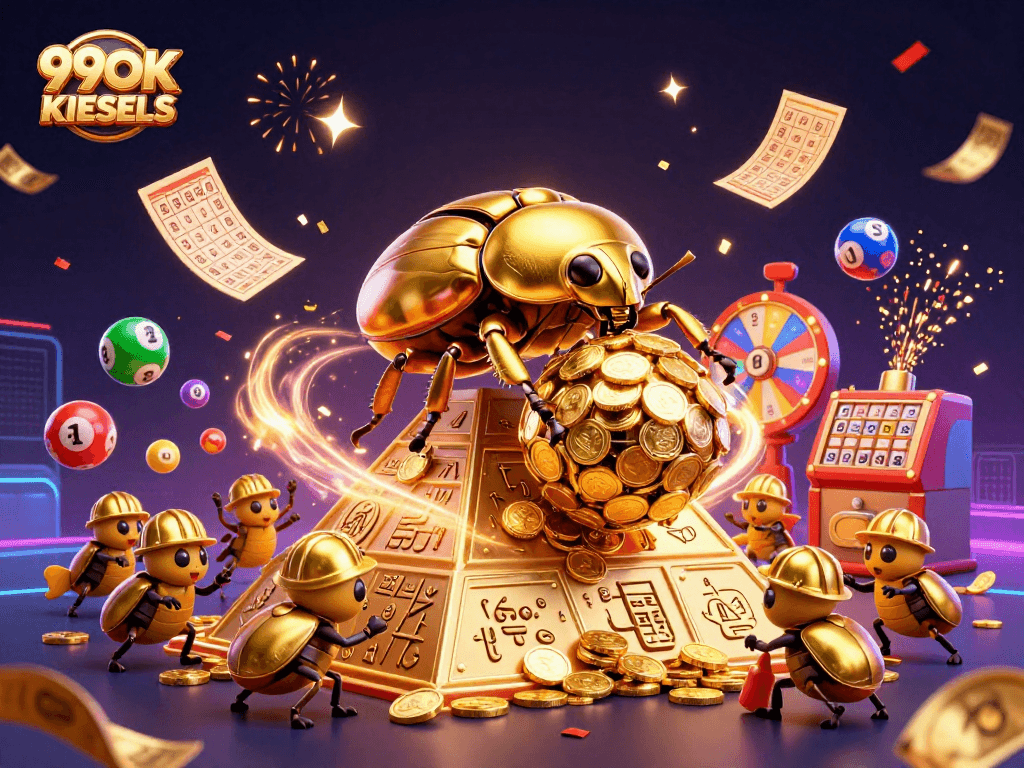 Engage in thrilling games at 99OK KIESELS with vibrant lottery and casino elements.