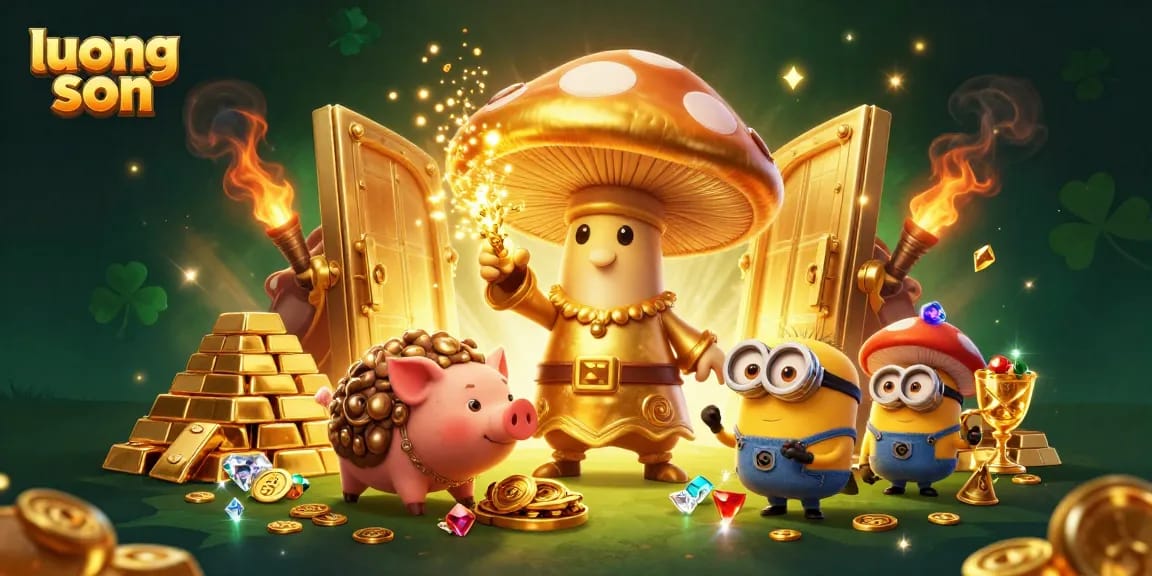 Experience gaming magic with luong son wizard casting gold spells, dynamic treasure visuals.
