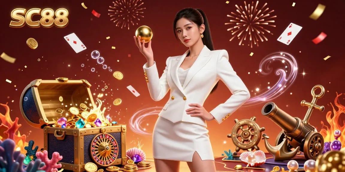 Engage in SC88 with a stunning Asian woman in a luxe casino setting, showcasing roulette action and vibrant design.