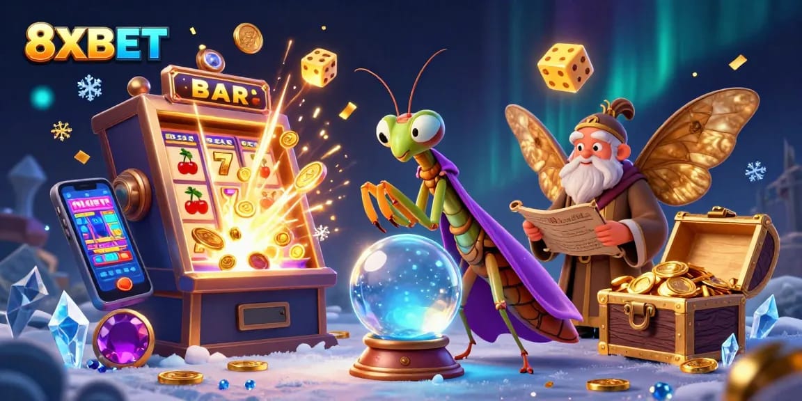 Engage with 8XBET in a dynamic carnival of slots, fortune tellers, and treasure-rich elements.
