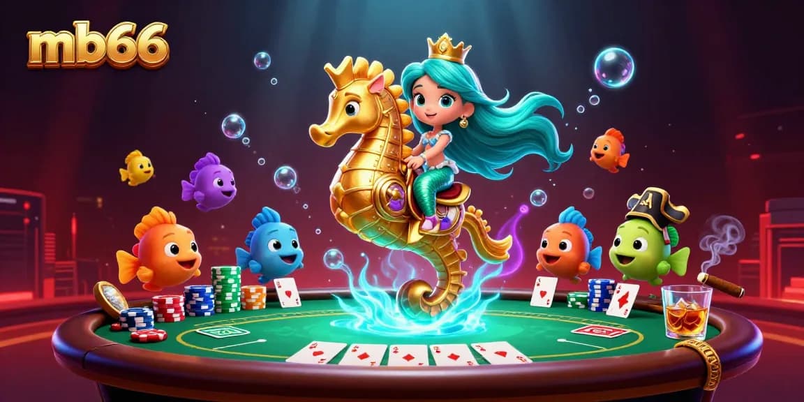 Experience thrilling poker action with mb66 in a vibrant underwater casino adventure.