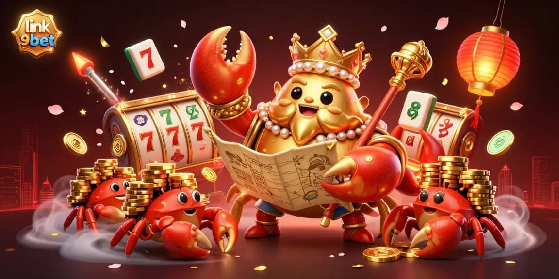 Engage with the exciting world of online gaming through link 9bet with a vibrant 3D casino illustration.