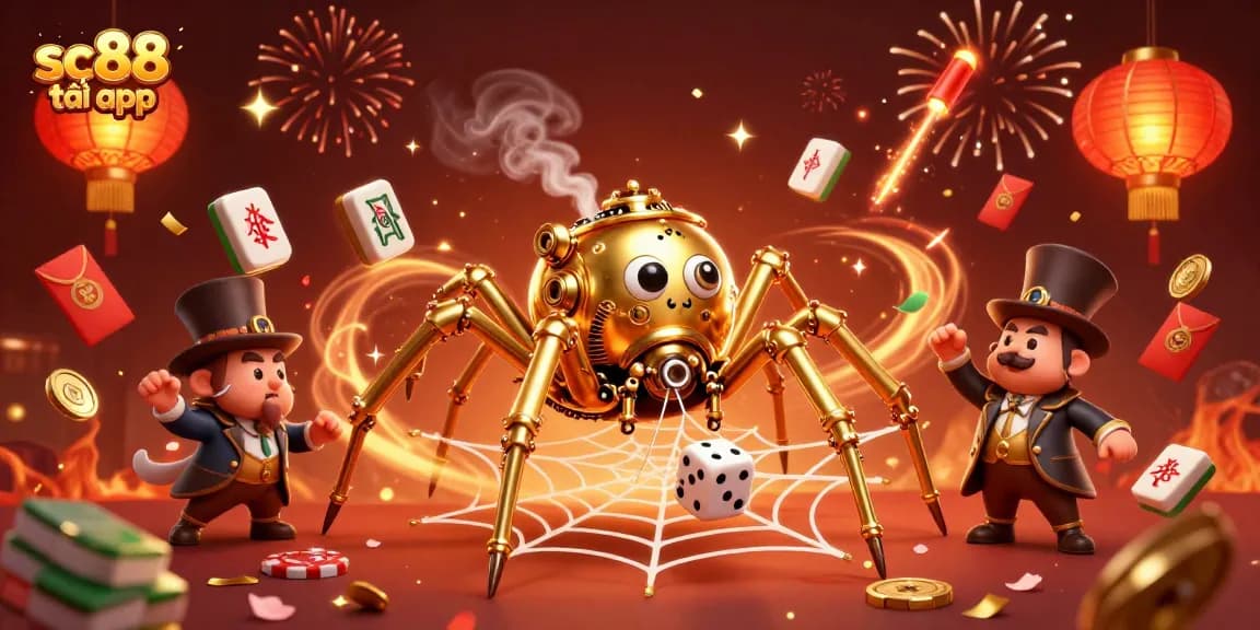 Experience sc88 tải app in a vibrant casino-themed 3D illustration, featuring steampunk characters and dynamic game elements.