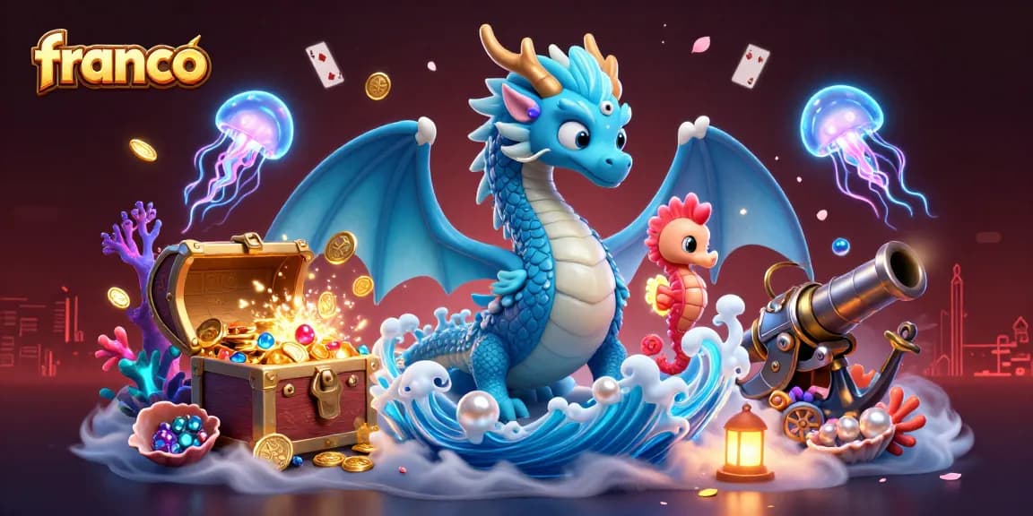 Play casino games with the thrilling franco dragon in an enchanting underwater world.
