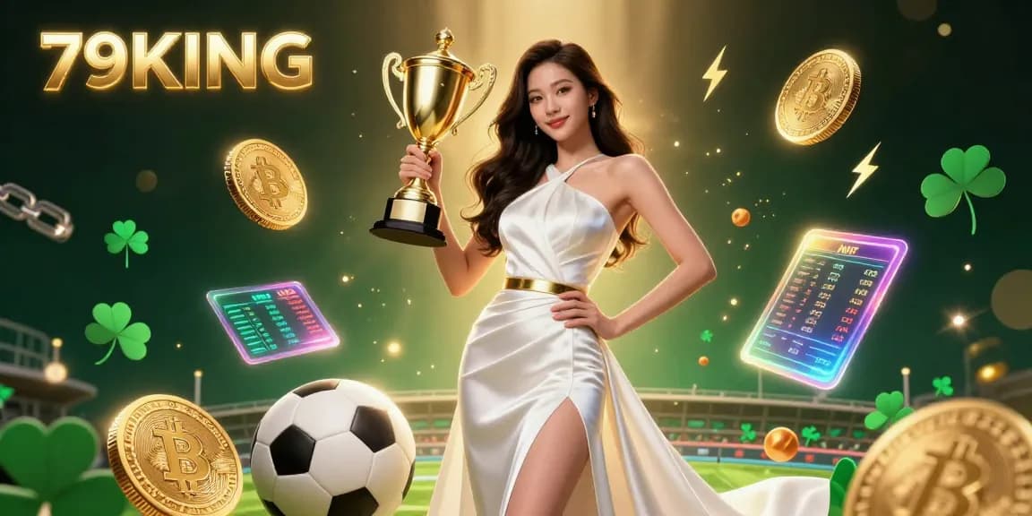 Experience thrilling wins at 79KING while celebrating a victory in an elegant casino scene.