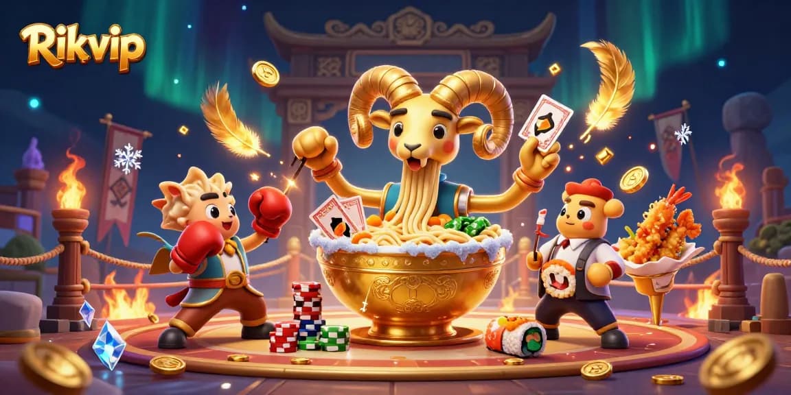 Experience thrilling action with Rikvip's casino games featuring captivating characters and vibrant elements.