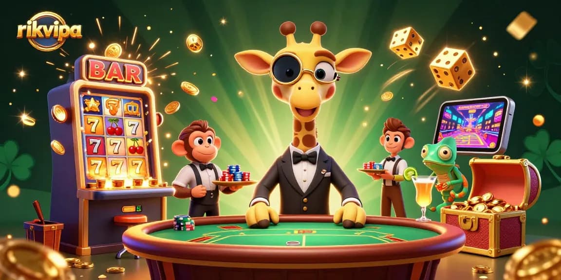 Experience the excitement at rikvipa with a vibrant casino scene featuring exclusive game elements.