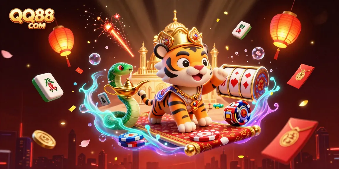 Experience the excitement of QQ88 COM with dynamic casino elements and vibrant visuals.