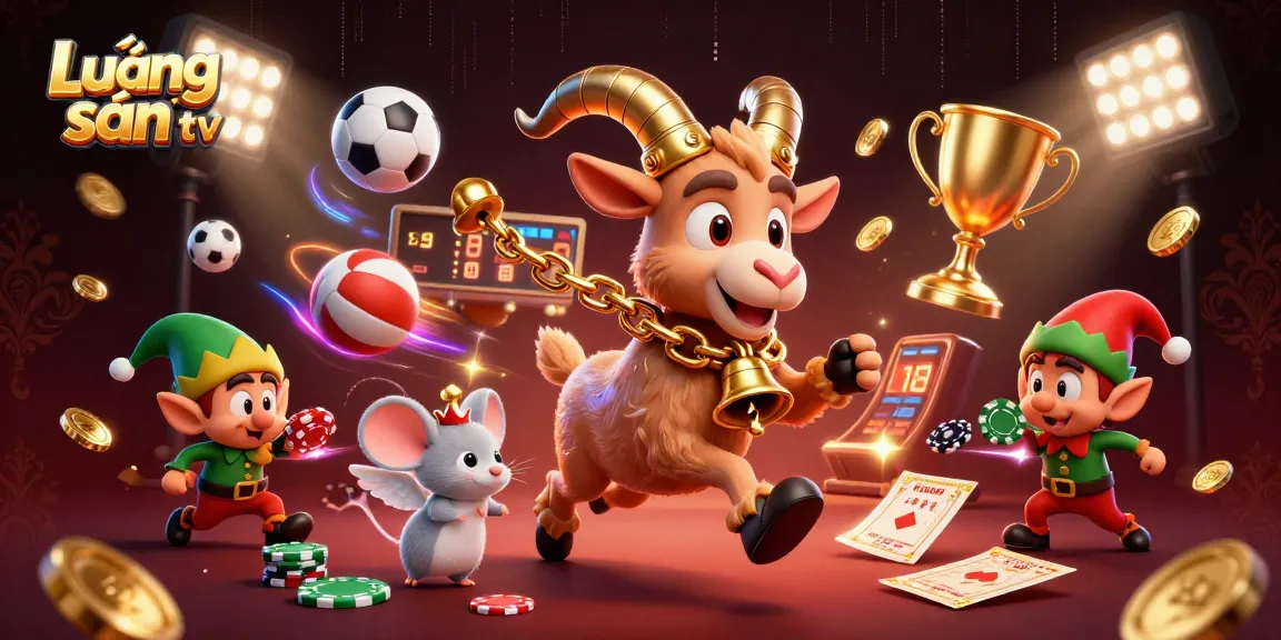 Lương sơn tv showcases a dynamic casino scene with Krampus and playful characters engaging in gambling action.