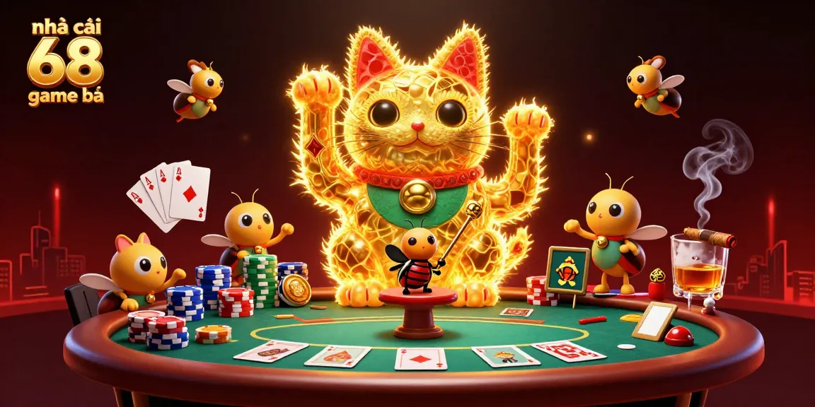 Engage in thrilling gameplay at nhà cái 68 game bài with vibrant 3D visuals and rich casino symbols.