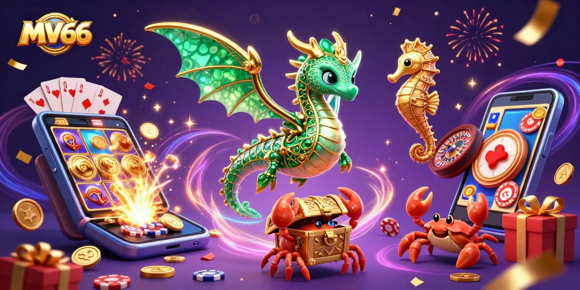 Experience thrilling gaming at MV66 with captivating dragons and casino elements.