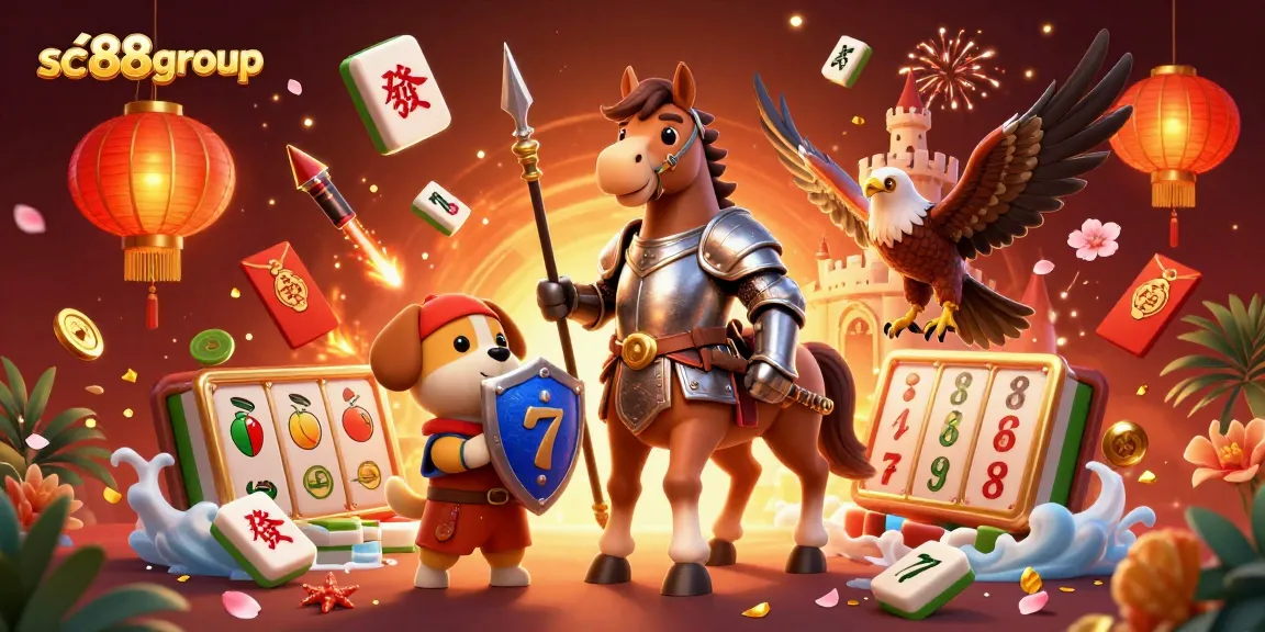 Experience the excitement of sc88group’s casino world, featuring a knight and squire embodying adventure.