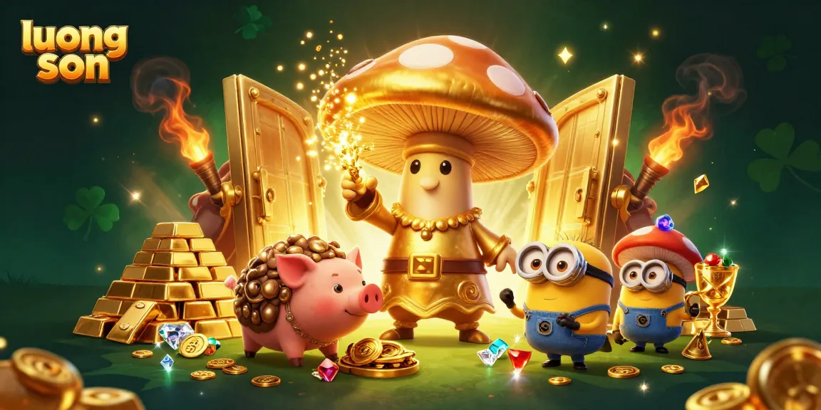 Experience gaming magic with luong son wizard casting gold spells, dynamic treasure visuals.