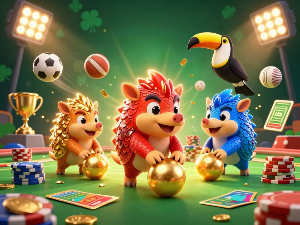 Experience QS88 excitement with rival pangolins in action, bowling through poker chips.