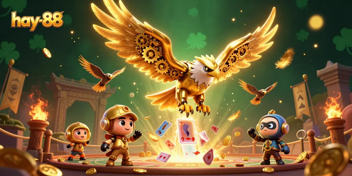 Experience thrilling gameplay with the golden eagle soaring through a gambling adventure at hay-88.