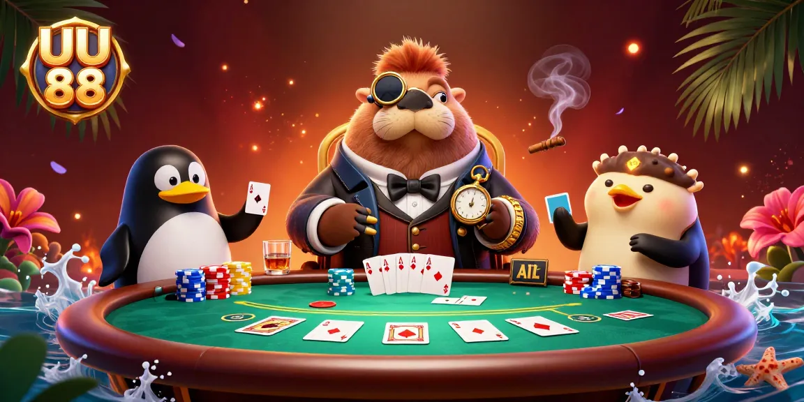 Experience immersive poker action with UU 88's unique underwater casino setting.