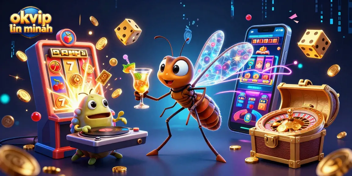 Experience exciting gaming with okvip liên minh in a vibrant casino illustration.