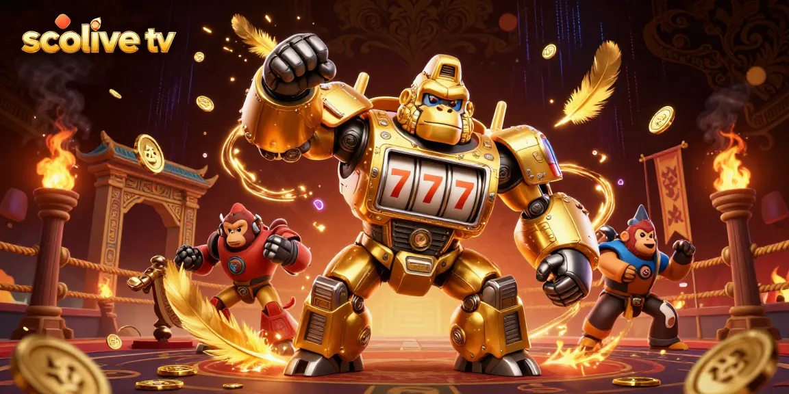 Experience thrilling wins with Socolive TV's vibrant gaming atmosphere featuring a gorilla mech.