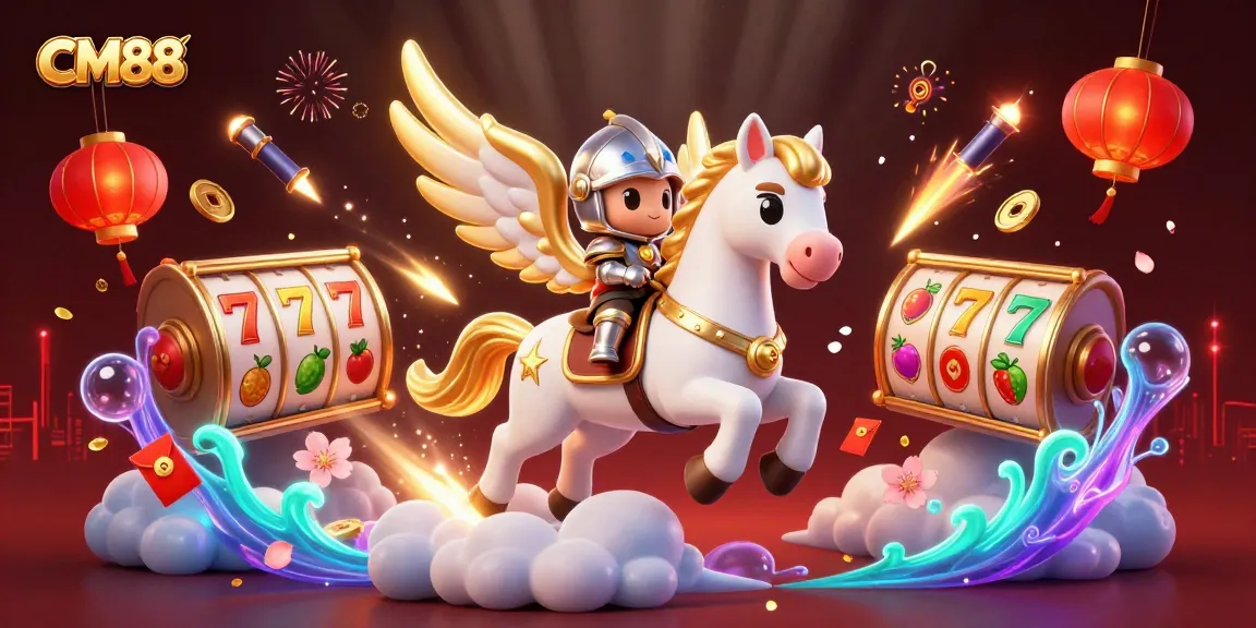 Experience thrilling slots at CM88 with spinning slot reels and dazzling wins!
