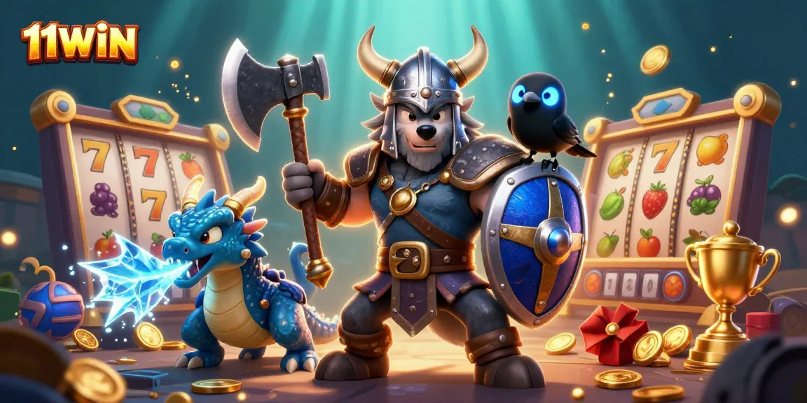 Engage with 11WIN's thrilling slot adventure featuring vibrant 3D characters and dynamic gaming elements.