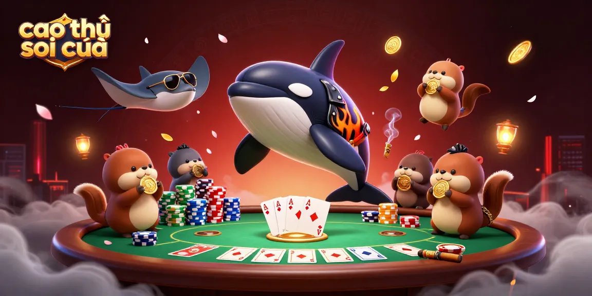 Experience high-stakes excitement with cao thủ soi cầu in a dynamic casino scene featuring vibrant characters and classic gaming elements.