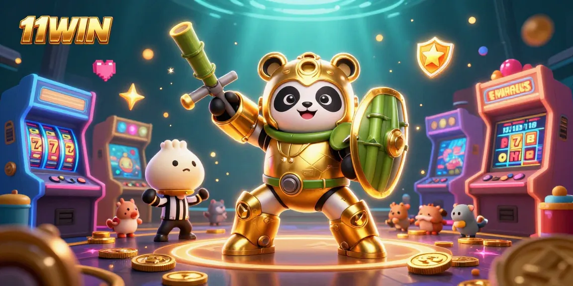Engage in thrilling action at 11WIN with an immersive 3D casino experience featuring colorful arcade elements.