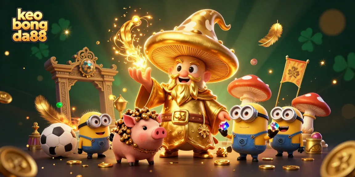Experience thrilling sports betting action with keo bong da88 in a dynamic 3D scene of magical elements.