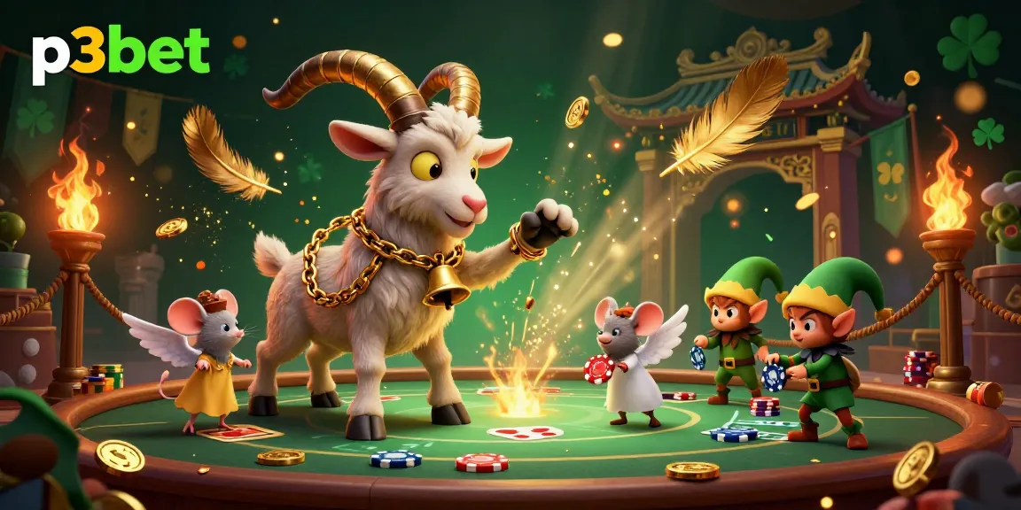 Experience p3bet's holiday-horror casino scene with whimsical characters and dynamic gaming elements.